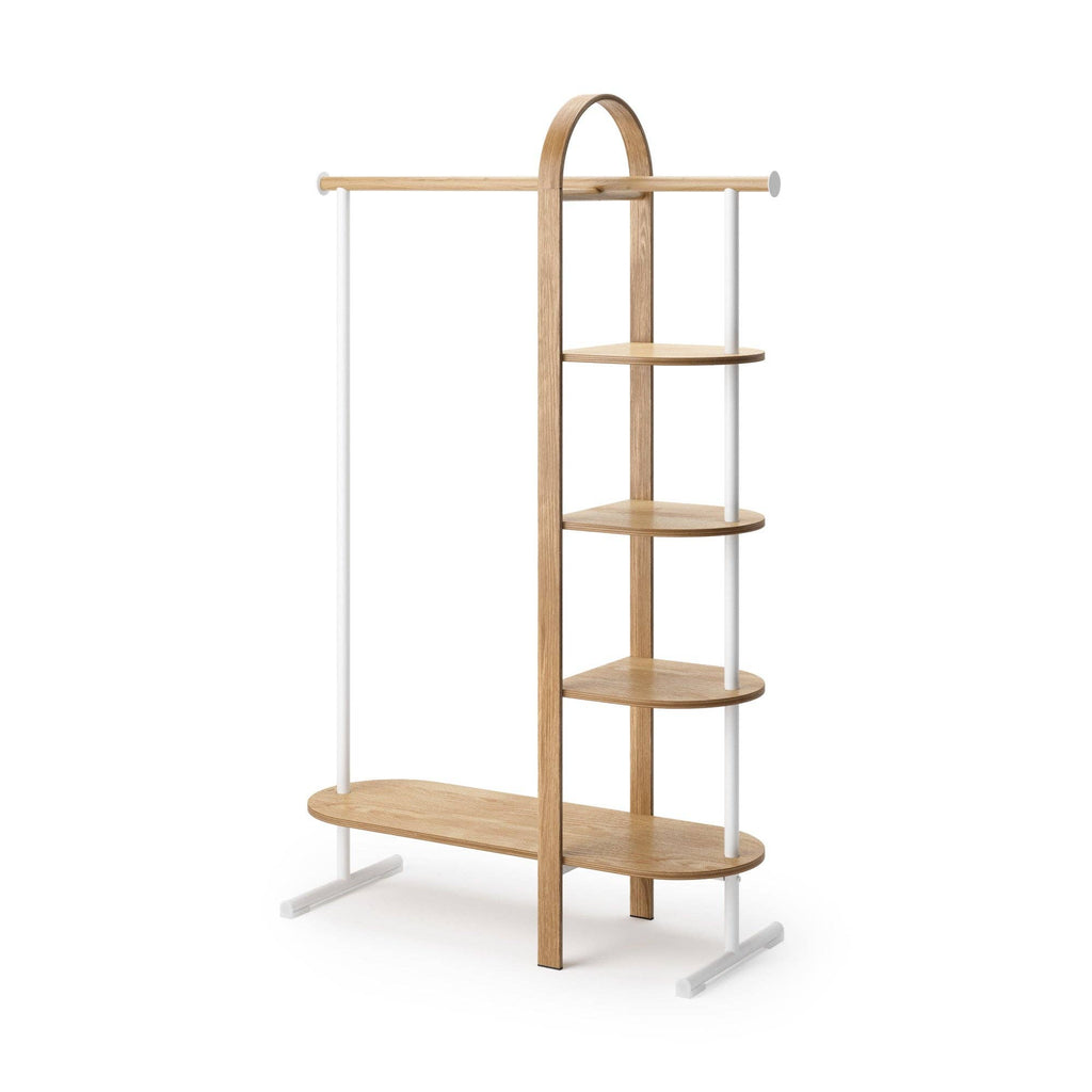Bellwood Garment Rack: White-Natural