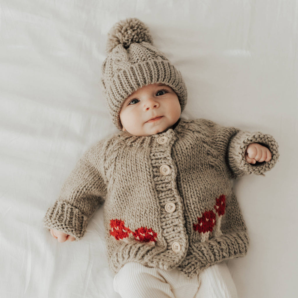Mushroom Pebble Cardigan Sweater Baby & Toddler: 12-18 months