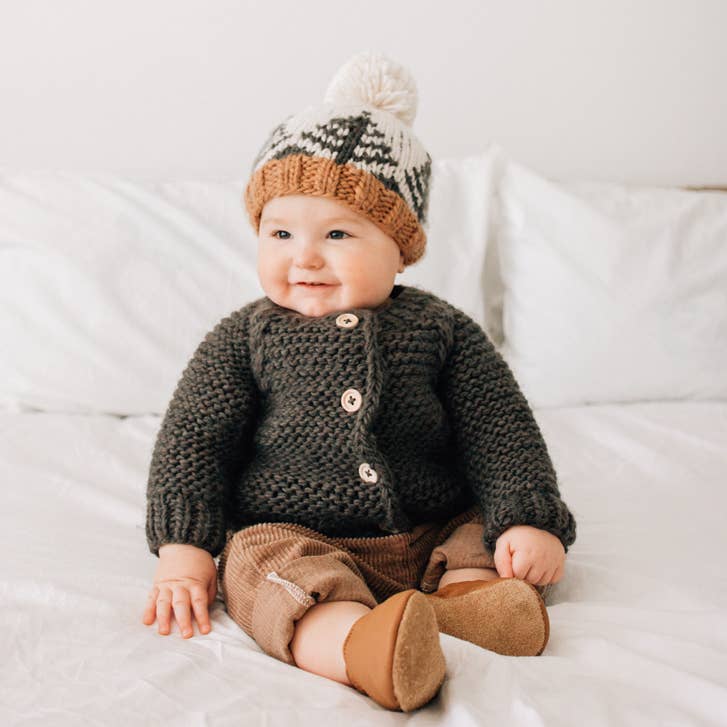 Loden Garter Stitch Cardigan Sweater Baby & Toddler: 12-18 months