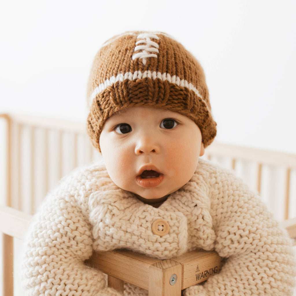 Football Beanie Game Day Hat Baby & Kids: S (0-6 months)