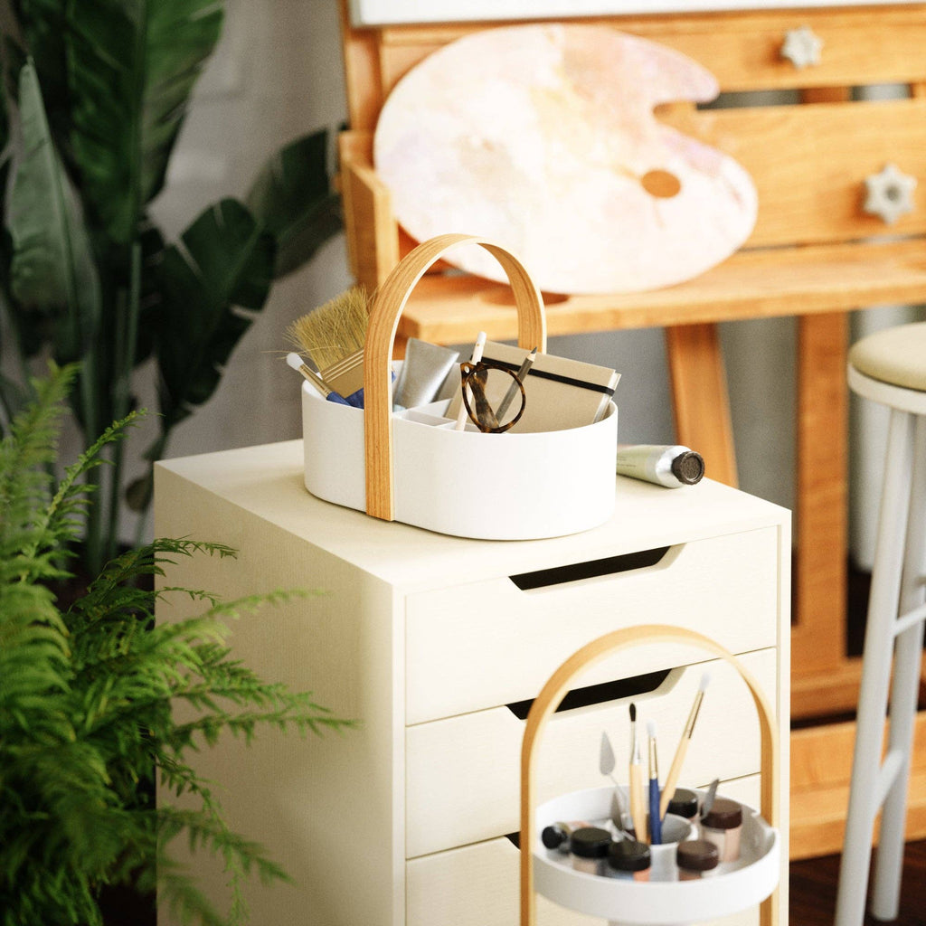Bellwood Caddy: White-Natural