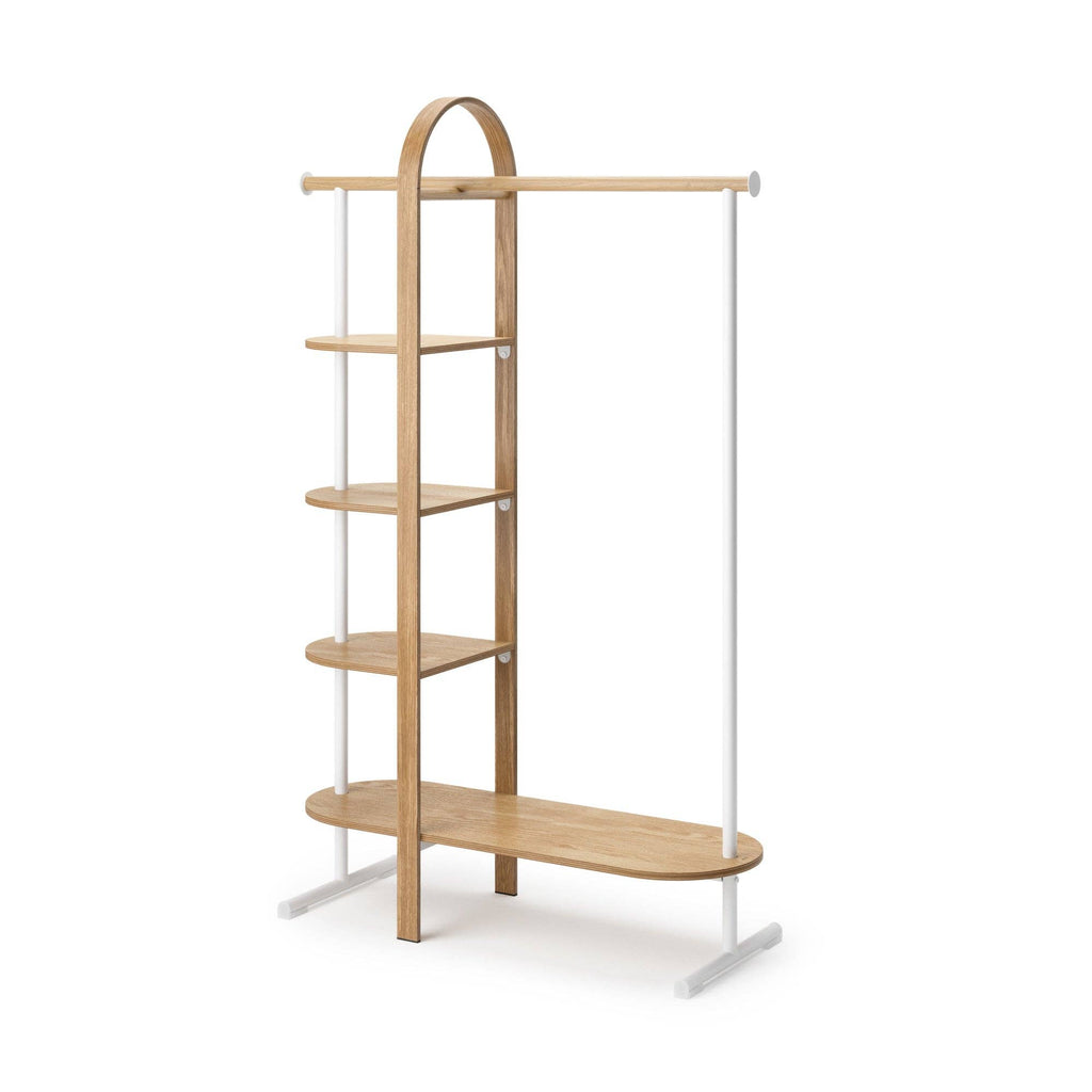 Bellwood Garment Rack: White-Natural