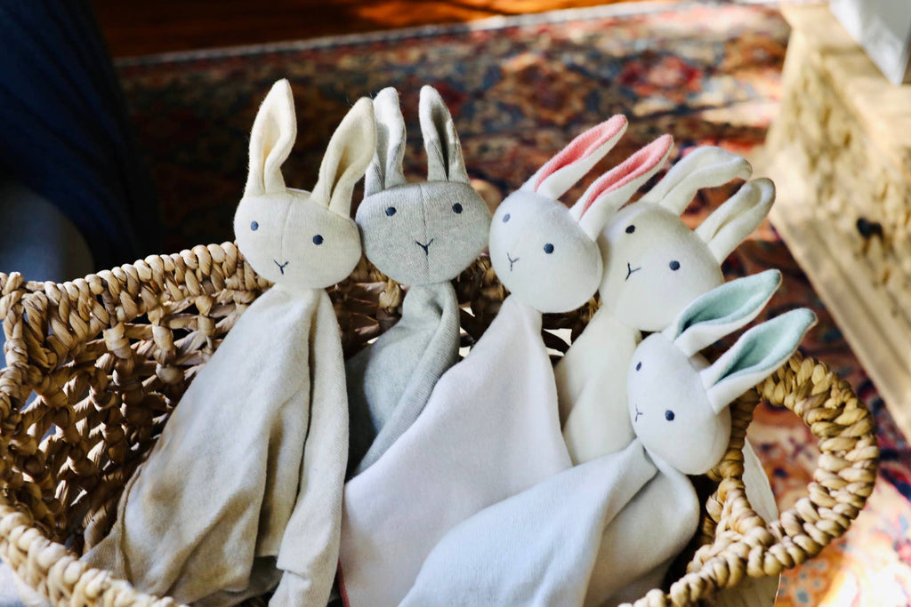 Bunny-Organic Baby Lovey Grey Heather