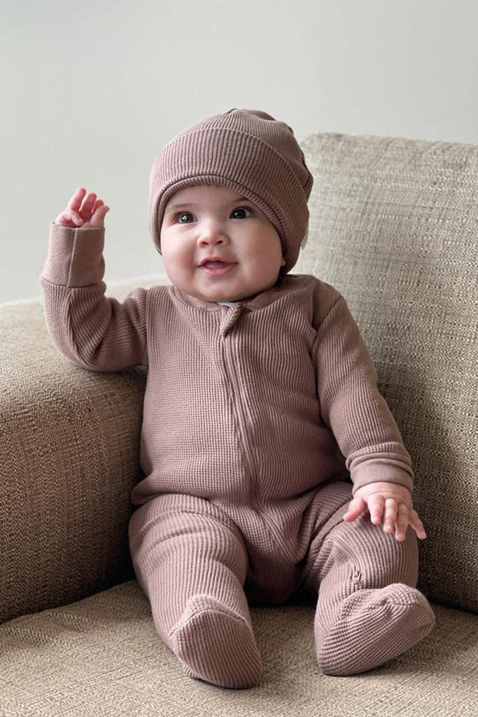 3 Piece Bundle - Organic Baby Waffle Footie Jumpsuit