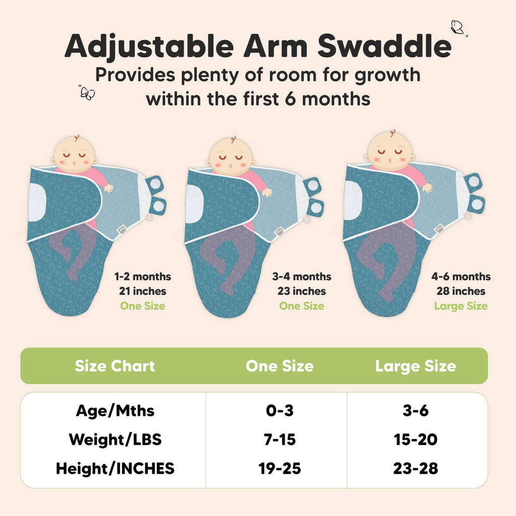 3pk Soothe Baby Swaddles 0-3 Months, Sleep Sack for Newborns