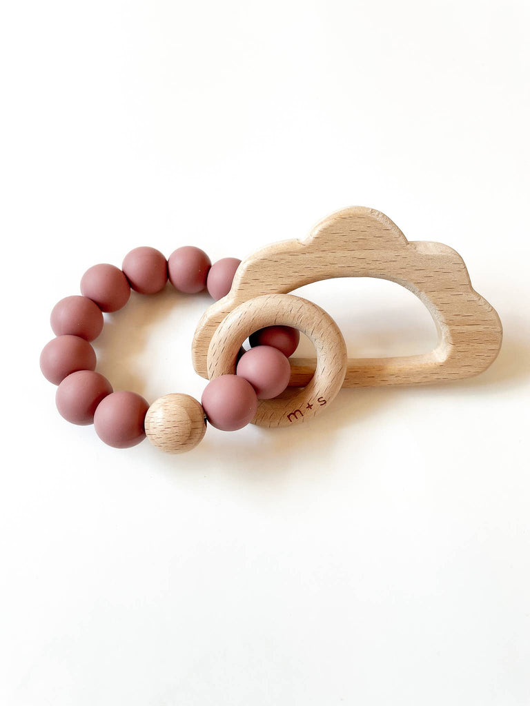 Cloud Teether-Silicone and Beech Wood