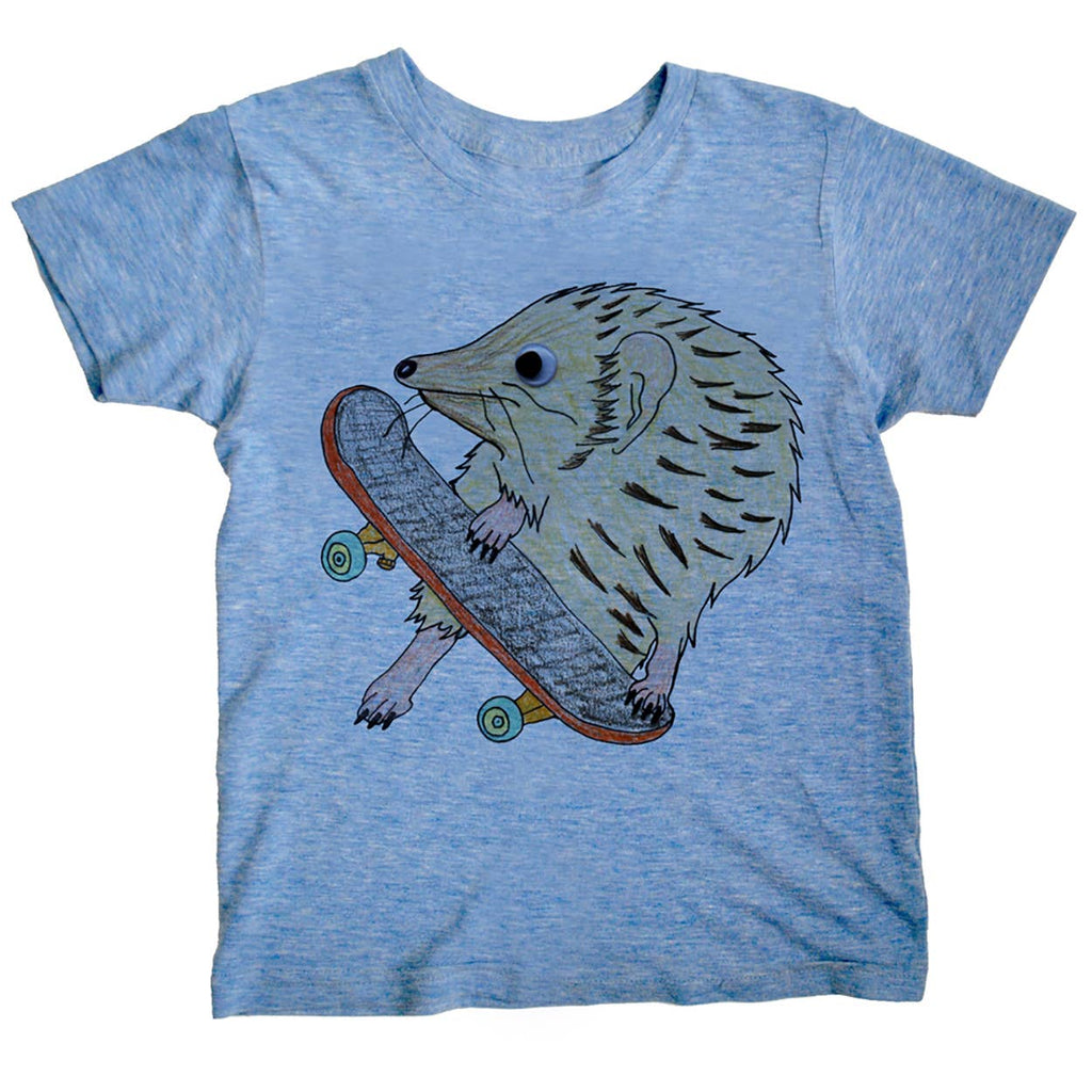 Hedgehog Skater - Kids Triblend Tee