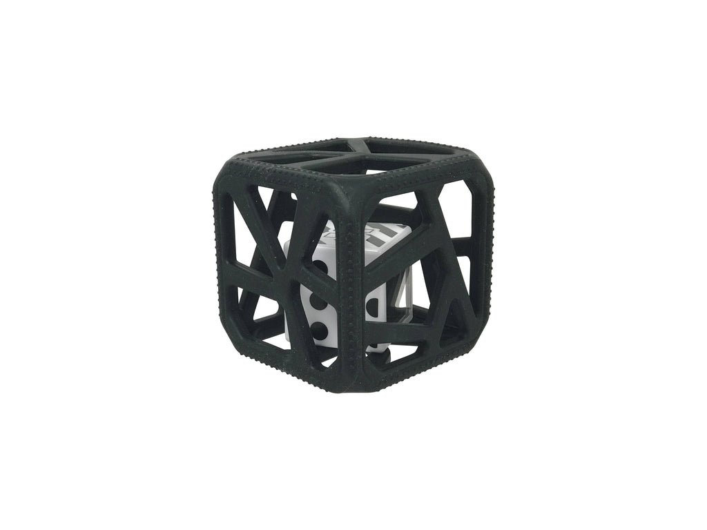 Chew Cube - Silicone Teether Rattle: Mint