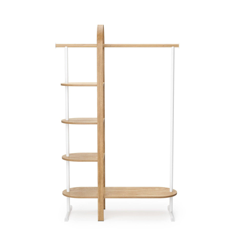 Bellwood Garment Rack: White-Natural