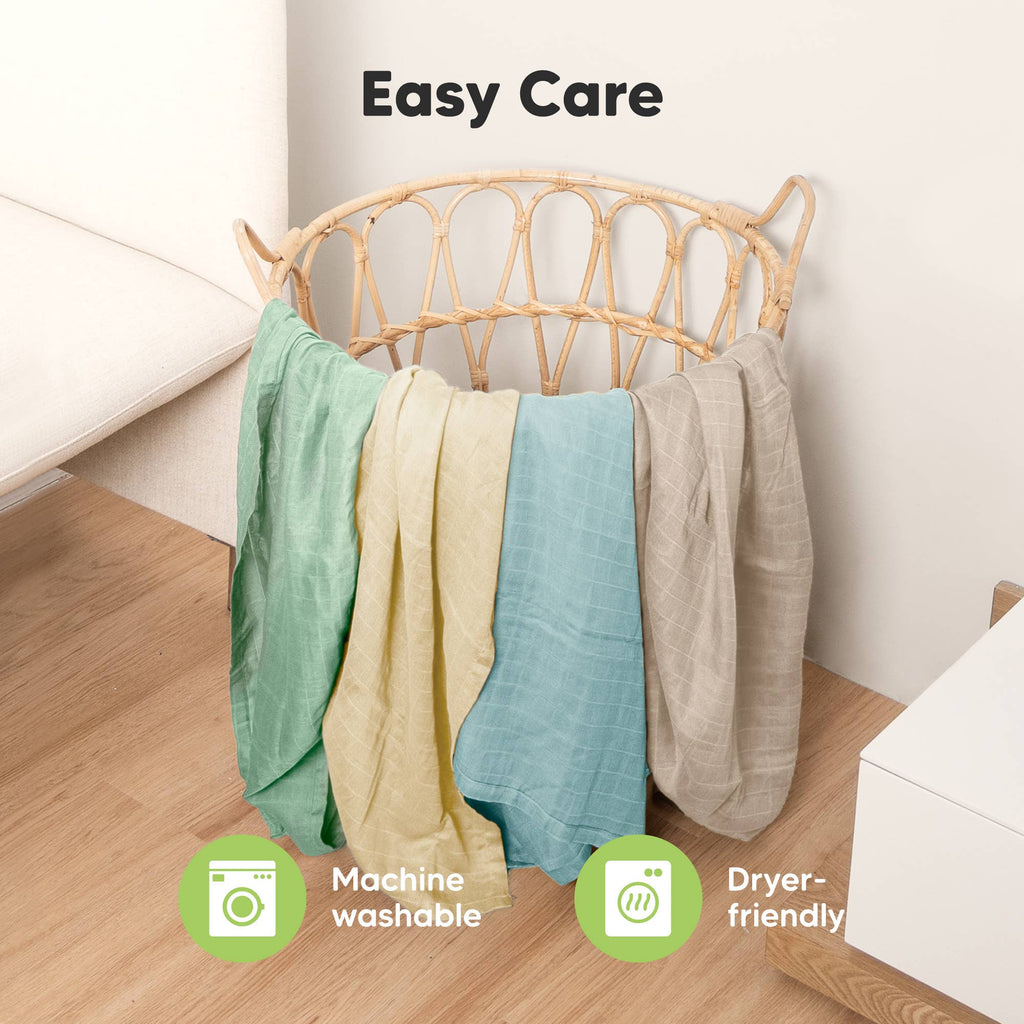 KeaBabies Lumi Muslin Swaddle Blankets