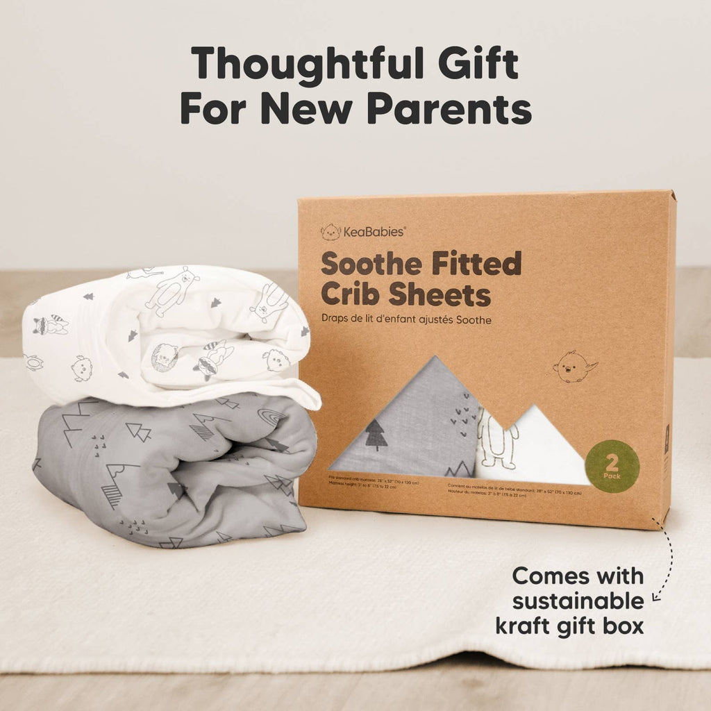 Soothe Fitted Crib Sheets: Rainbow