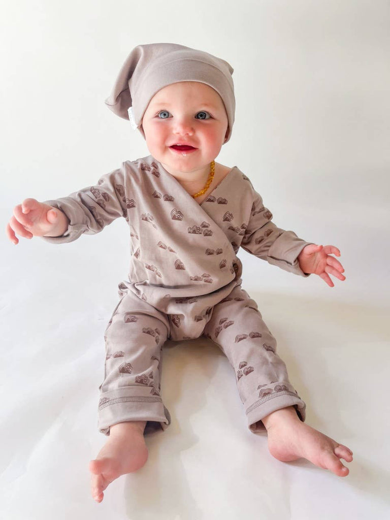 Organic Unisex Baby Kimono Romper/Jumpsuit