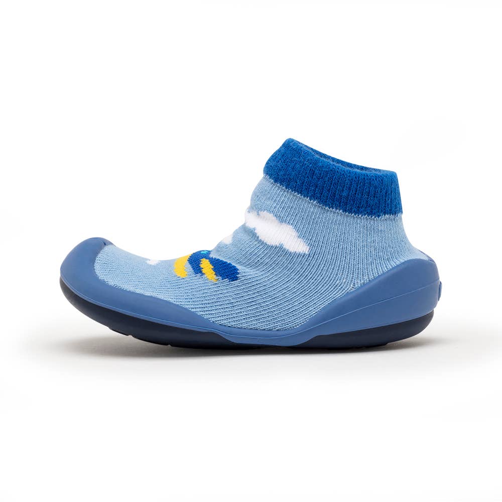 Komuello first walker baby sock shoes - Aeroplanes: 6 (125mm/ 12-18months)