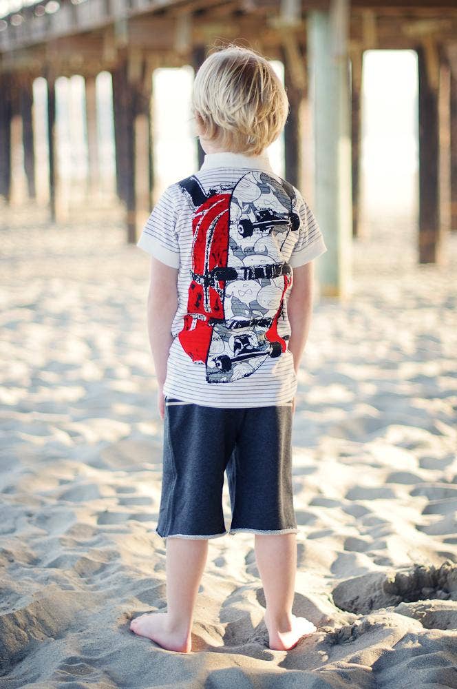 Skater Backpack Henley Bodysuit