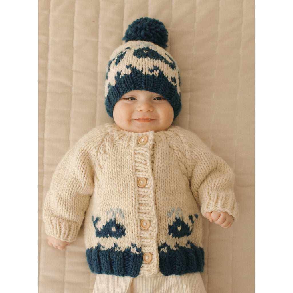 Whale Cardigan Sweater for Baby & Toddler: 0-6 months