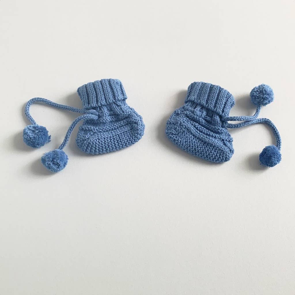 Organic Hand-Knit Baby Bootie (Machine Washable)