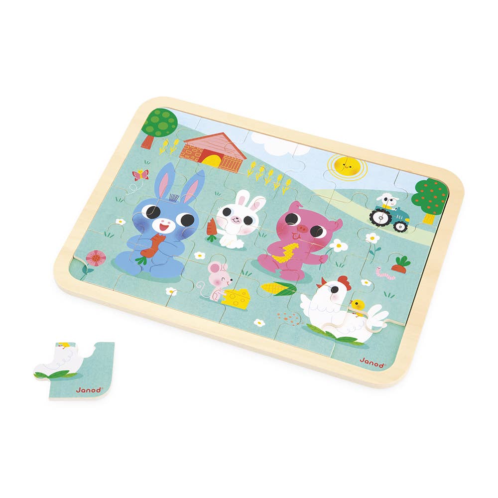 Wooden Farm Spot-the-Difference Puzzle