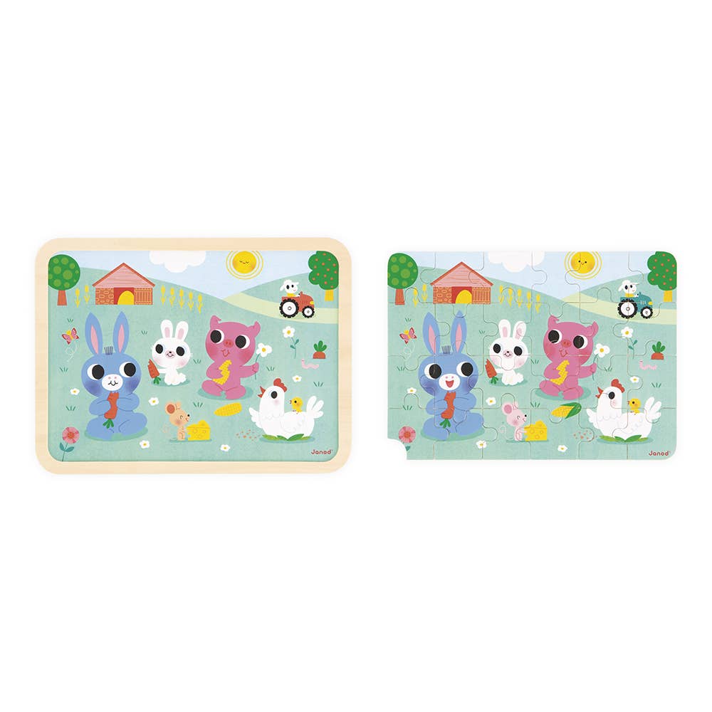 Wooden Farm Spot-the-Difference Puzzle