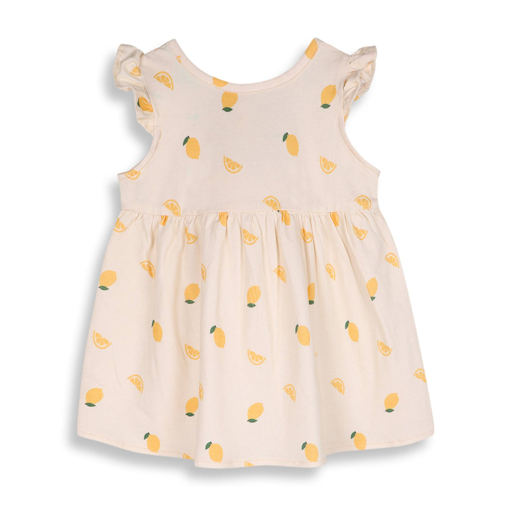 Lemon Baby Dress + Bloomer (Organic Jersey): LEMON / 6-12M