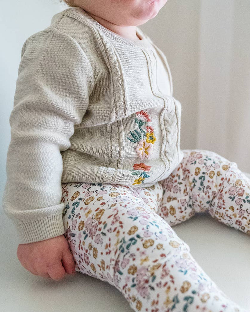 Floral Jersey Stretch Baby Leggings