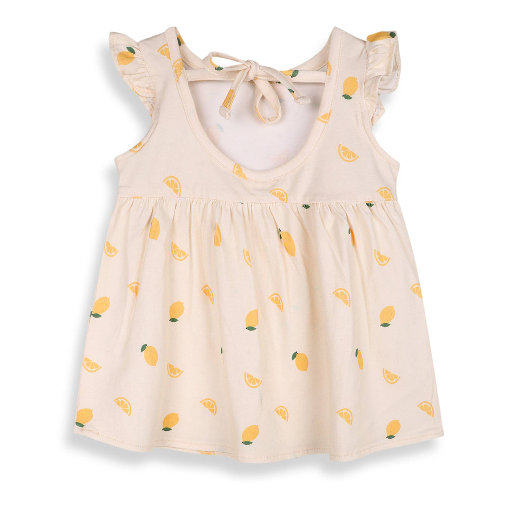 Lemon Baby Dress + Bloomer (Organic Jersey): LEMON / 6-12M