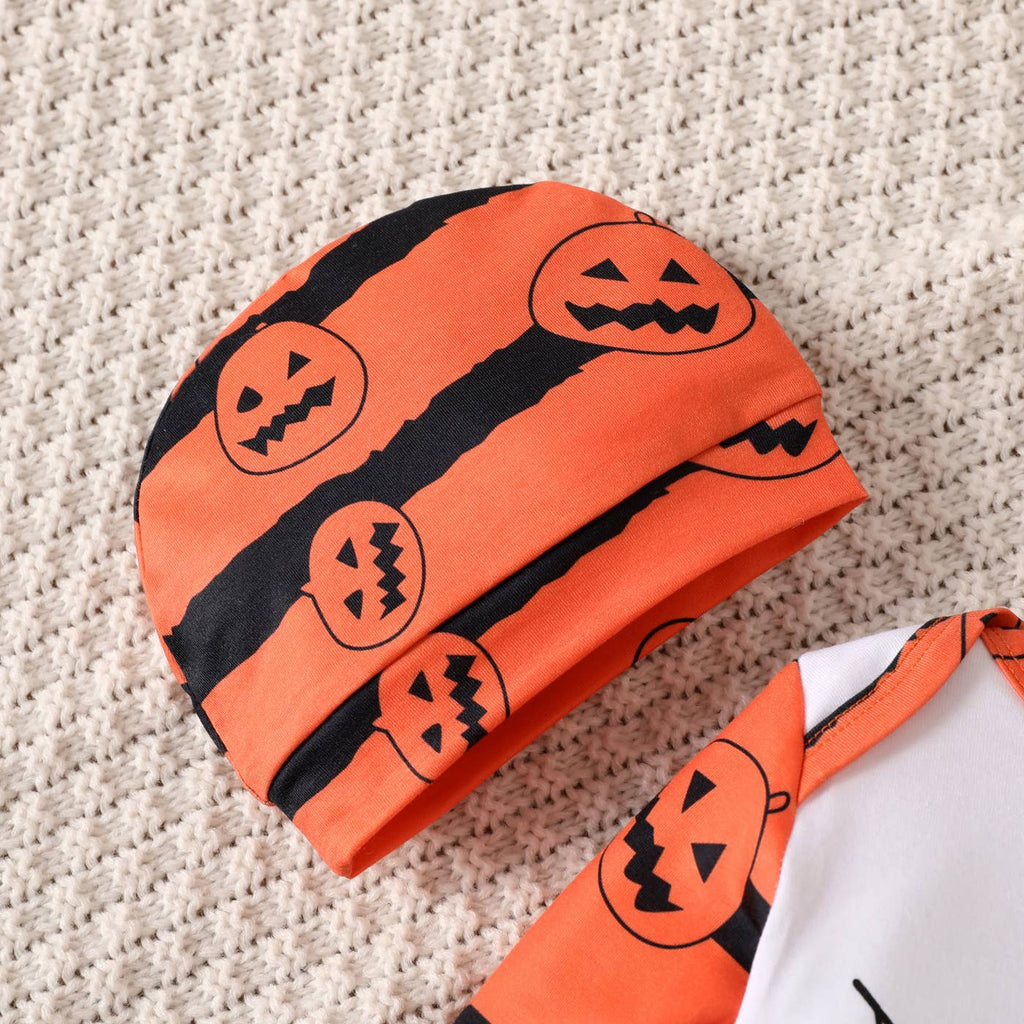 Halloween Baby Boy/Girl Naia™ Letter Jumpsuit with Hat