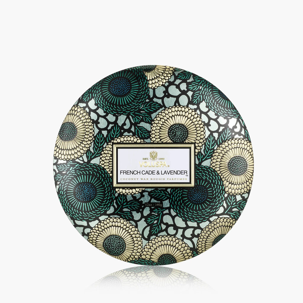 French Cade 3 Wick Tin Candle