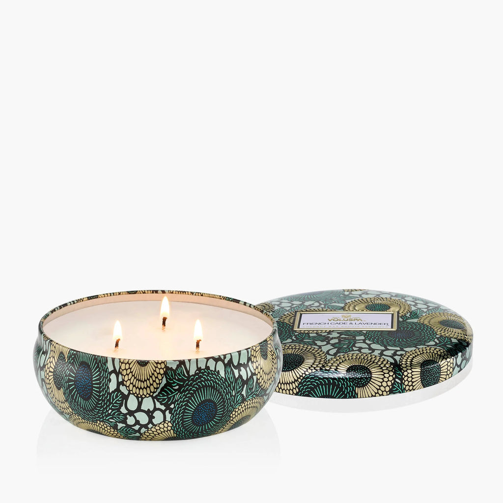 French Cade 3 Wick Tin Candle