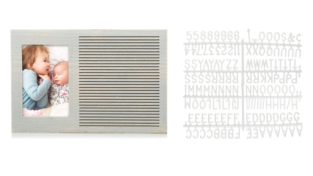 Letterboard Photo Frame, Gray
