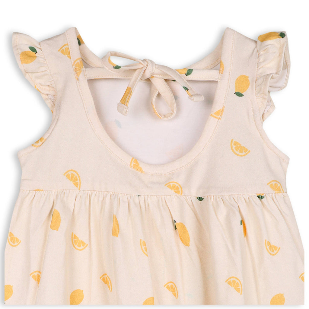 Lemon Baby Dress + Bloomer (Organic Jersey): LEMON / 6-12M