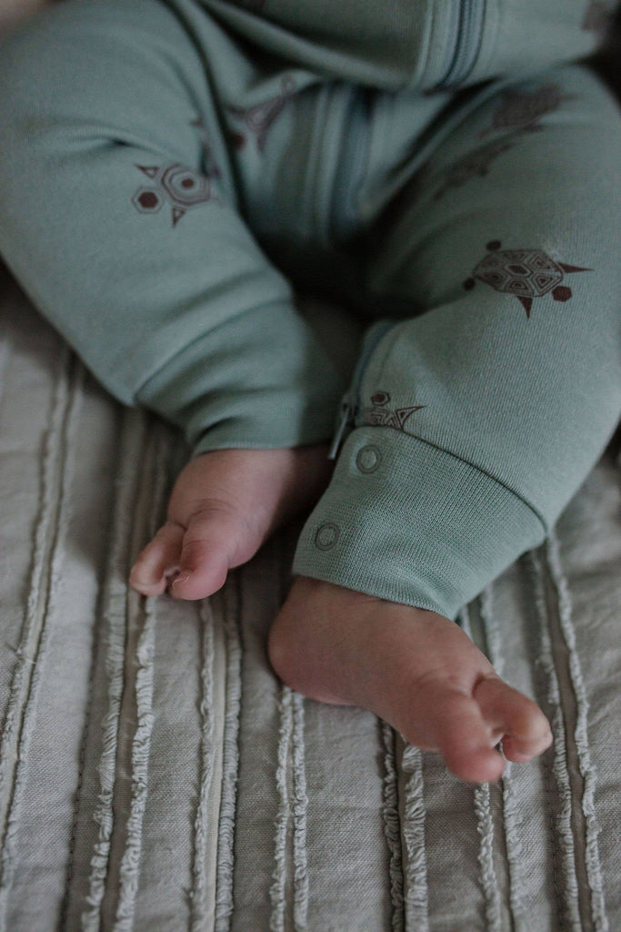 HAWKSBILL: Organic Romper/Jumpsuit-Turtle print